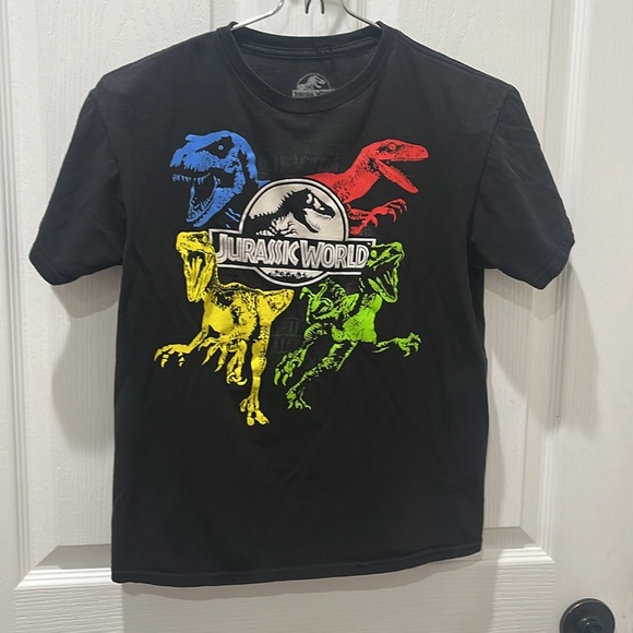 Jurassic World boys shirt
Size M
Gently used. 
#401A - Picture 1 of 4